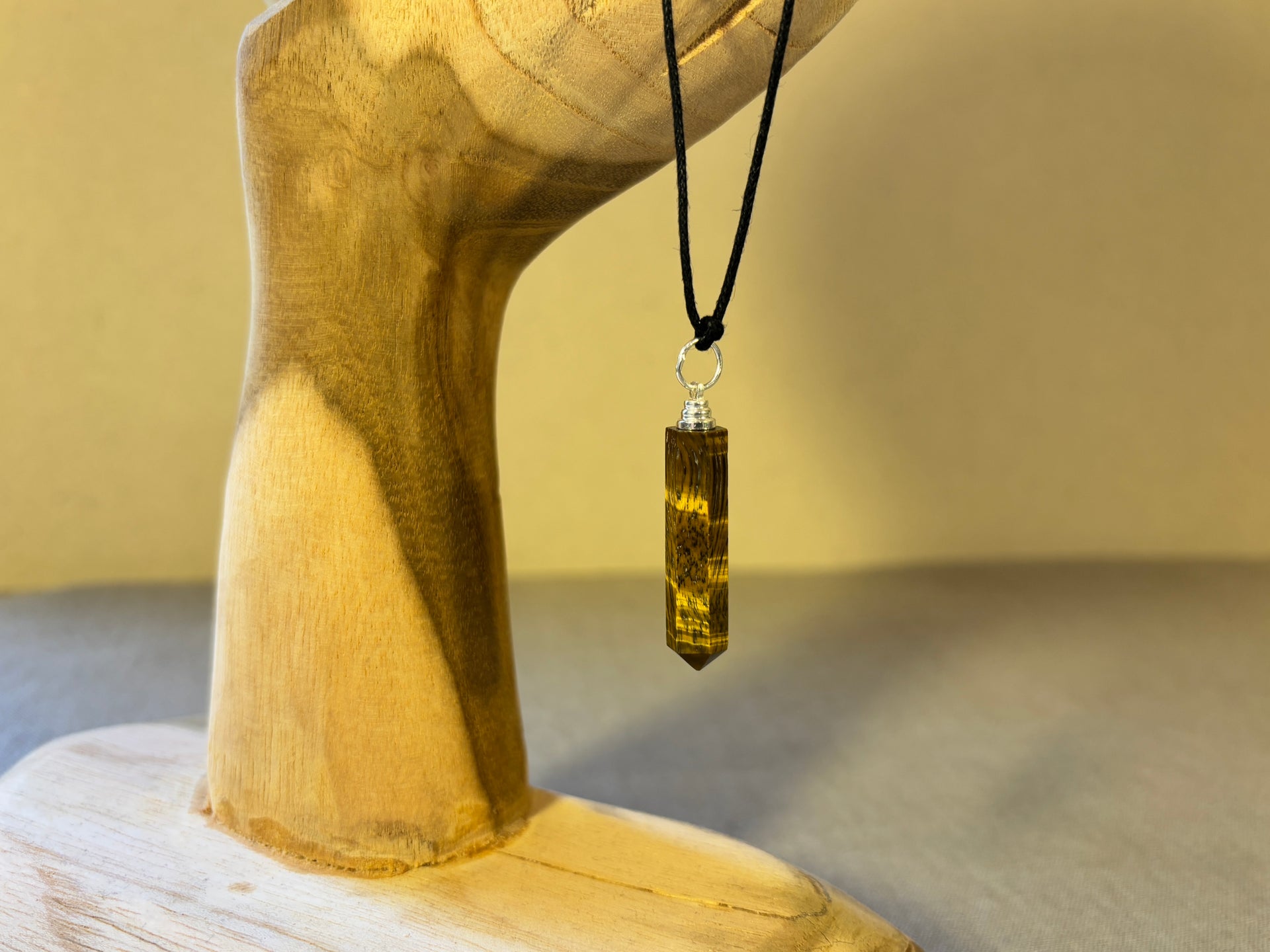 Point Pendant in Tiger's Eye