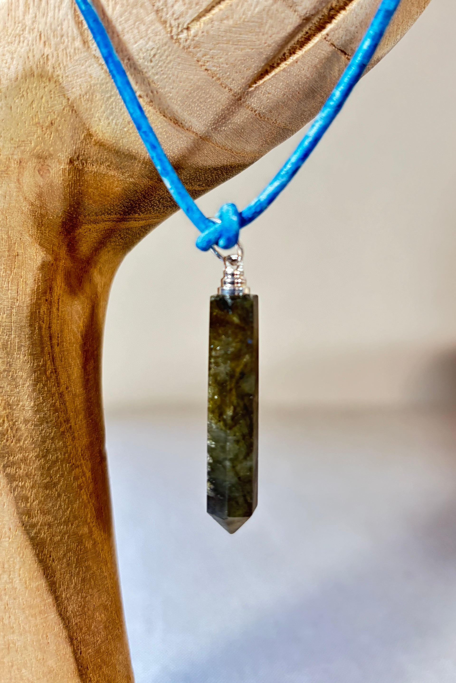 Point Pendant in Labradorite