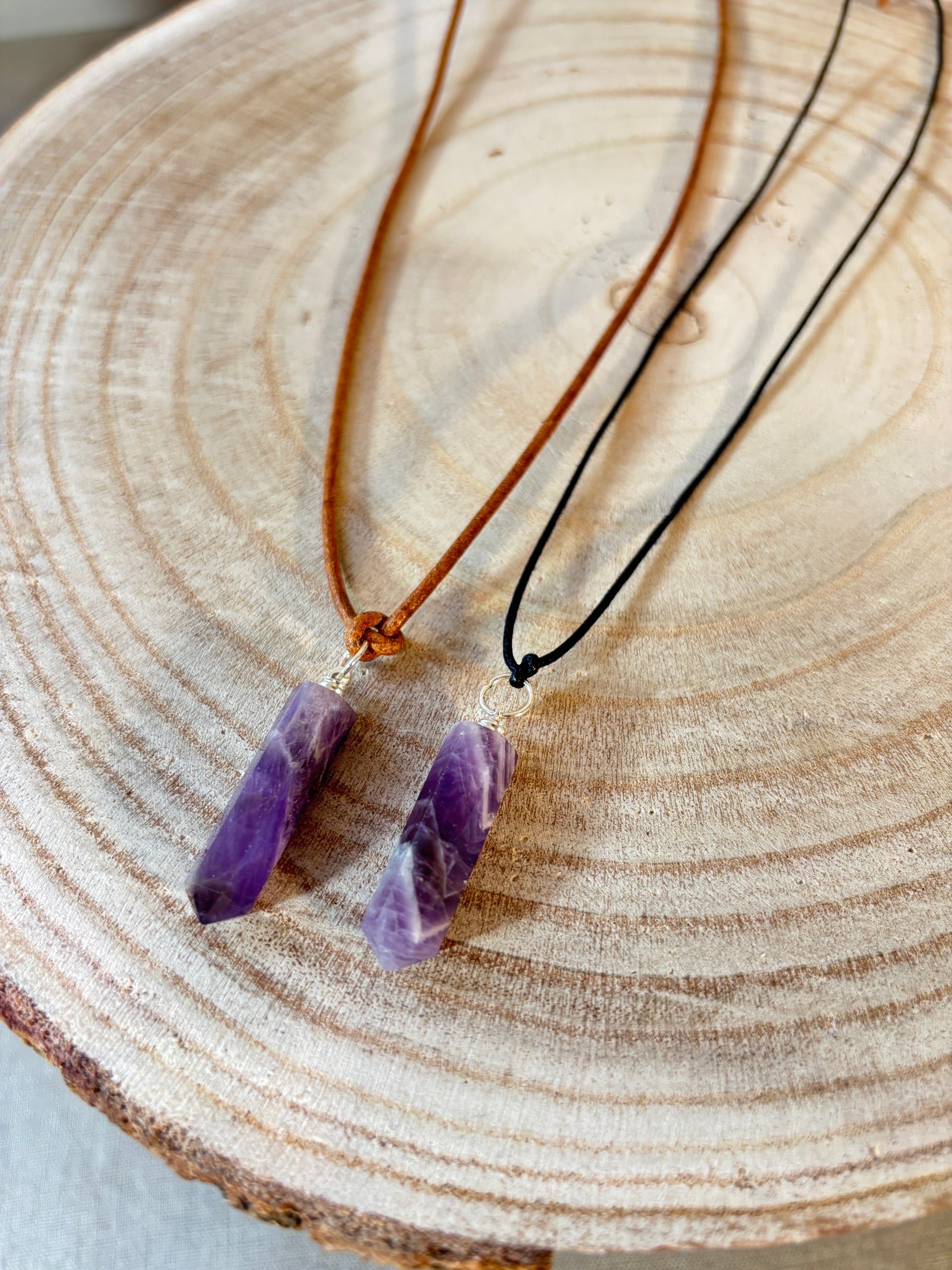 Point Pendant in Amethyst