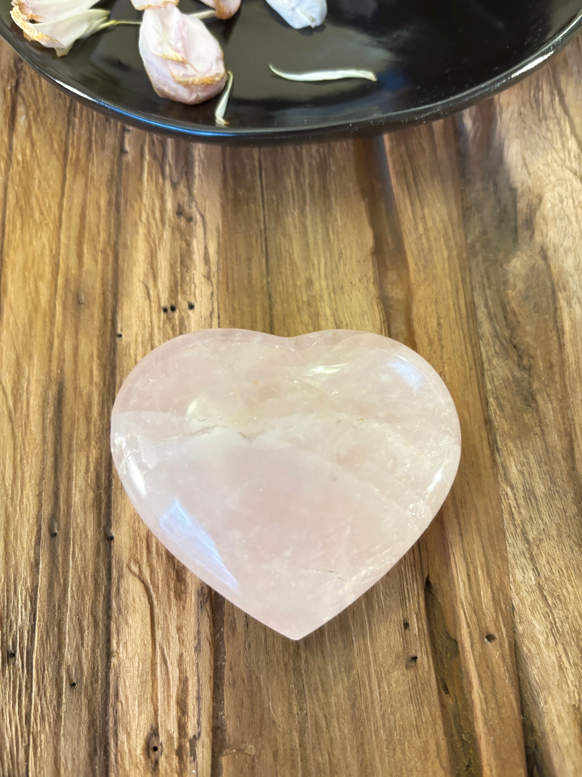 Rose Quartz Heart Stone Crystal