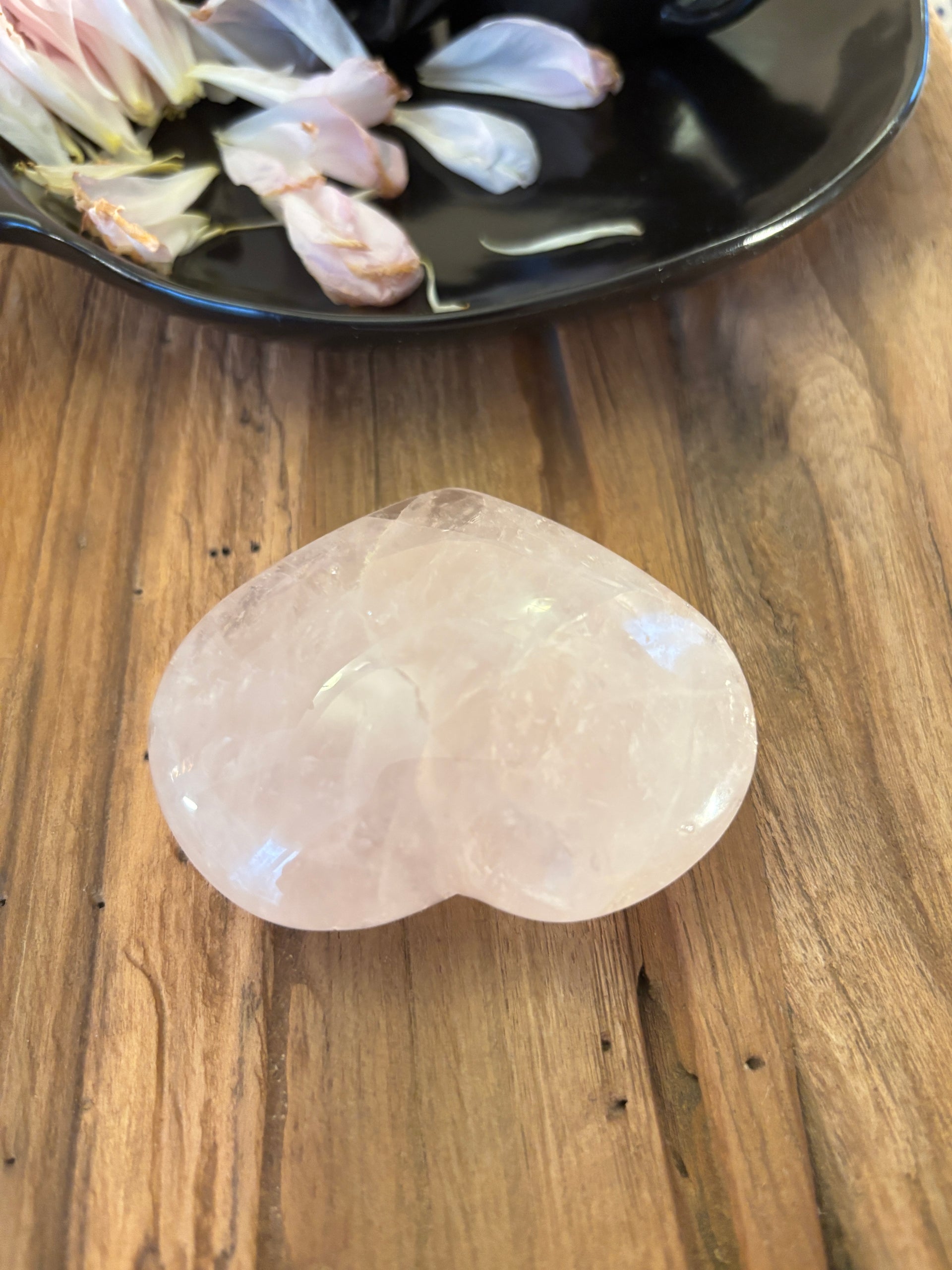 Rose Quartz Heart Stone Crystal
