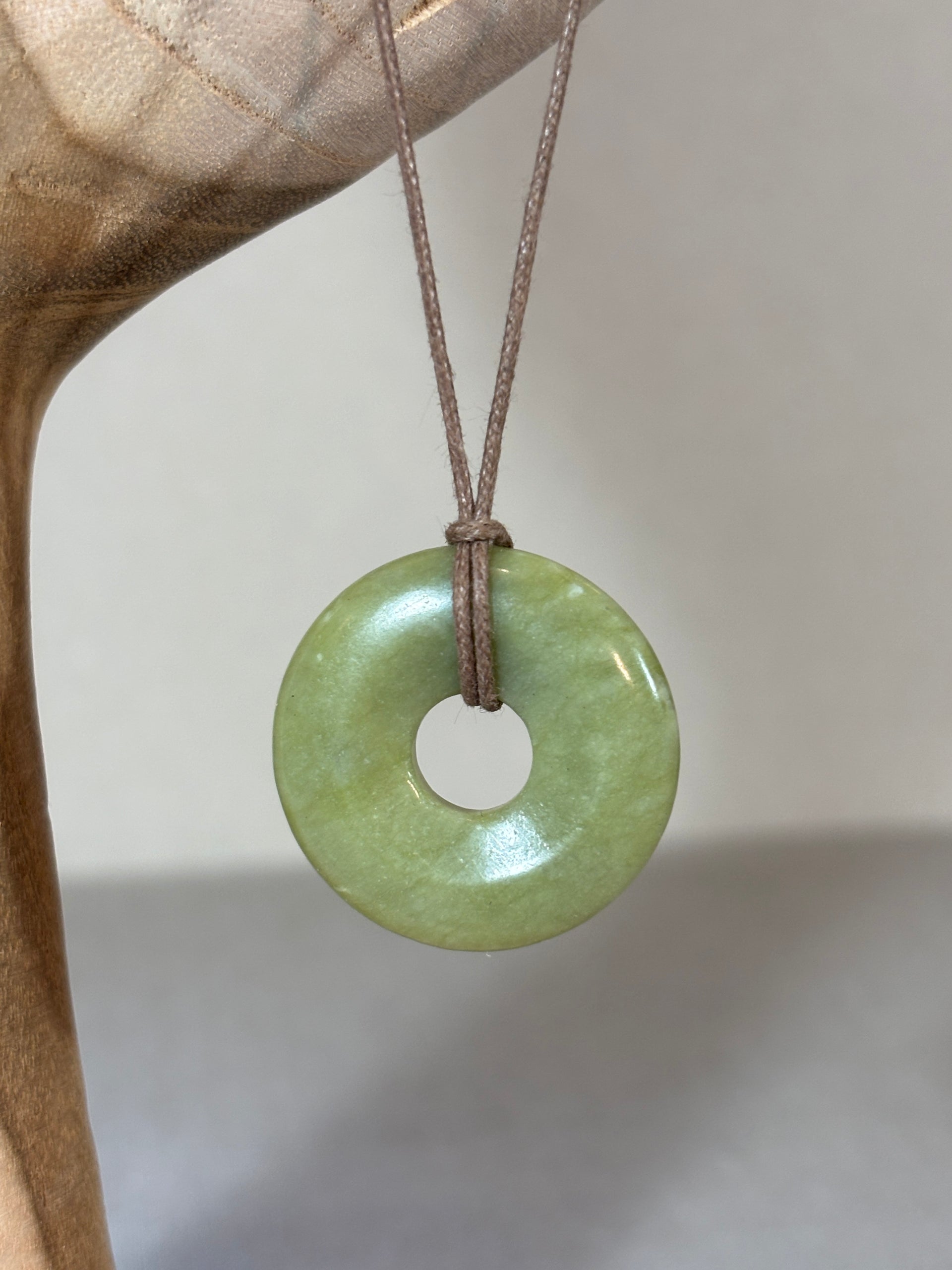 Donut Pendant in Jade