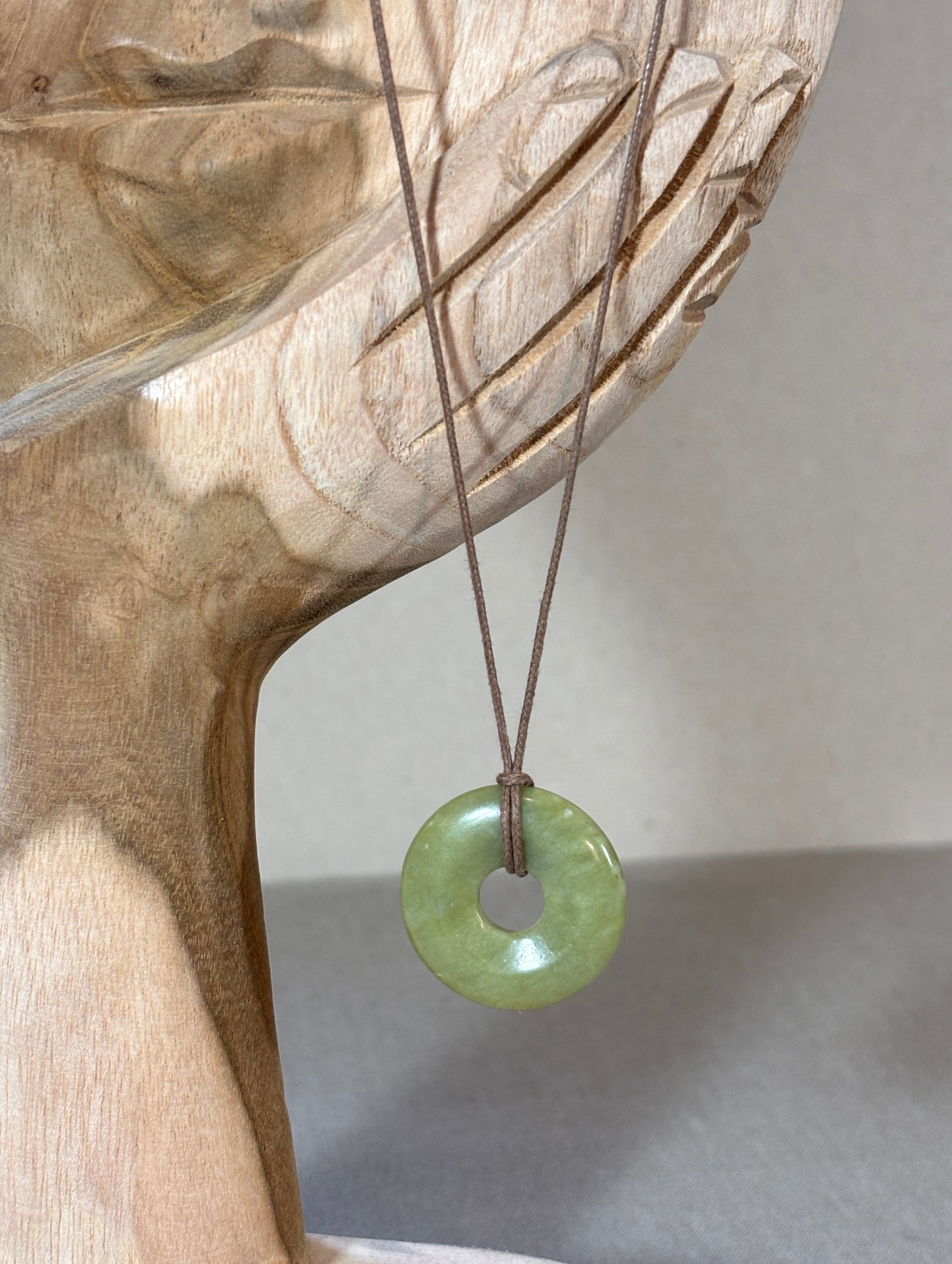 Donut Pendant in Jade