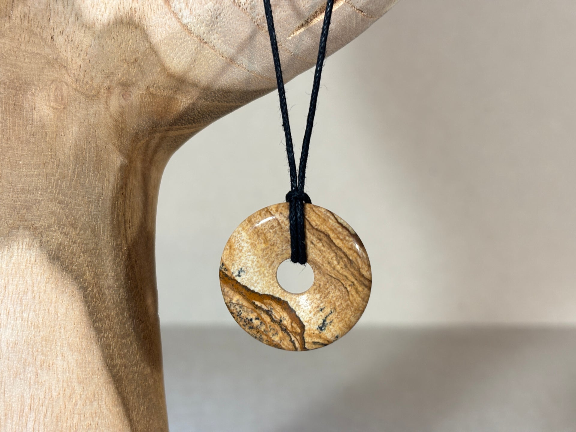 Donut Pendant in Landscape Jasper