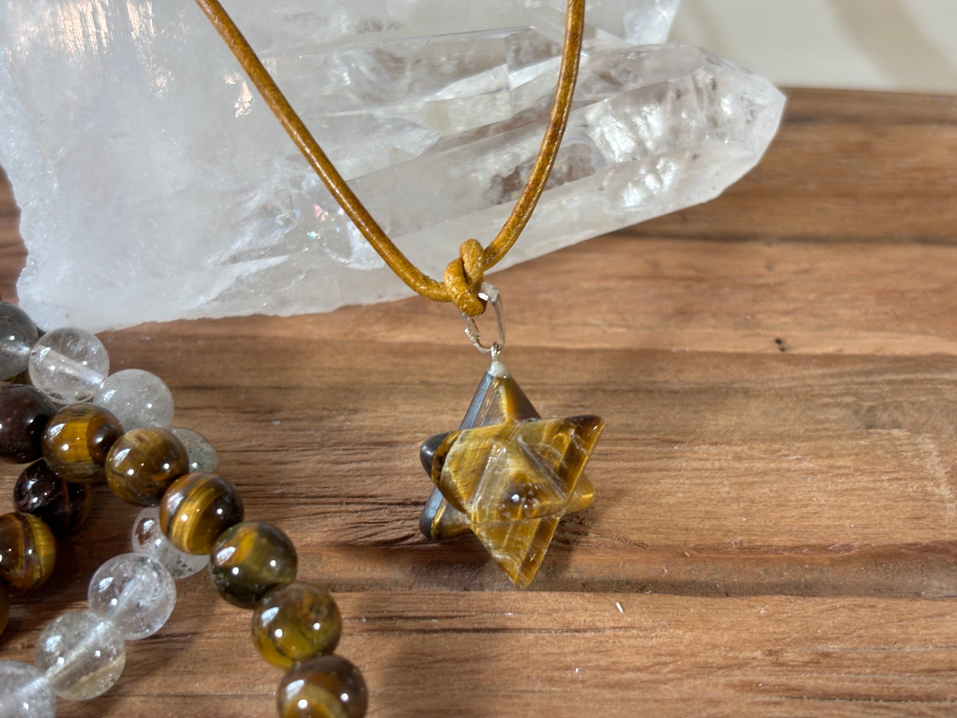 Merkaba Pendant in Tiger's Eye