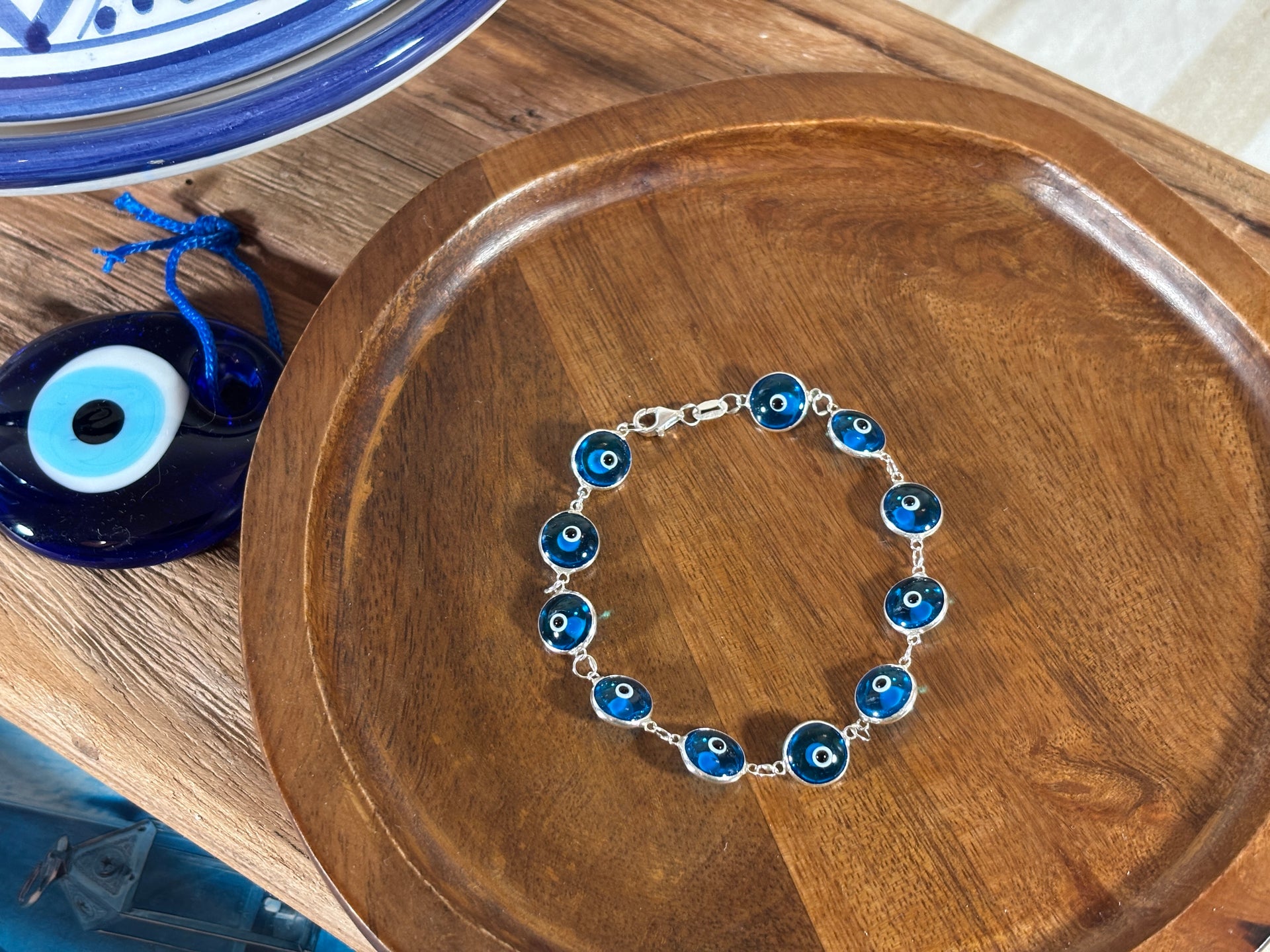 Nazar Protection Bracelet in Sterling Silver