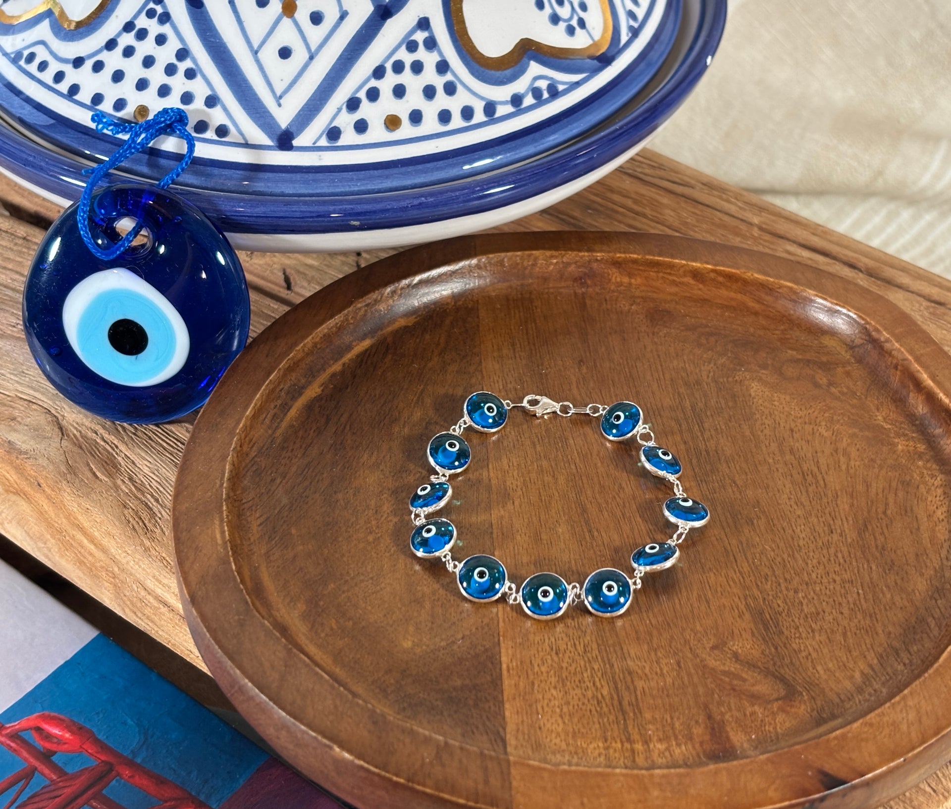 Nazar Protection Bracelet in Sterling Silver