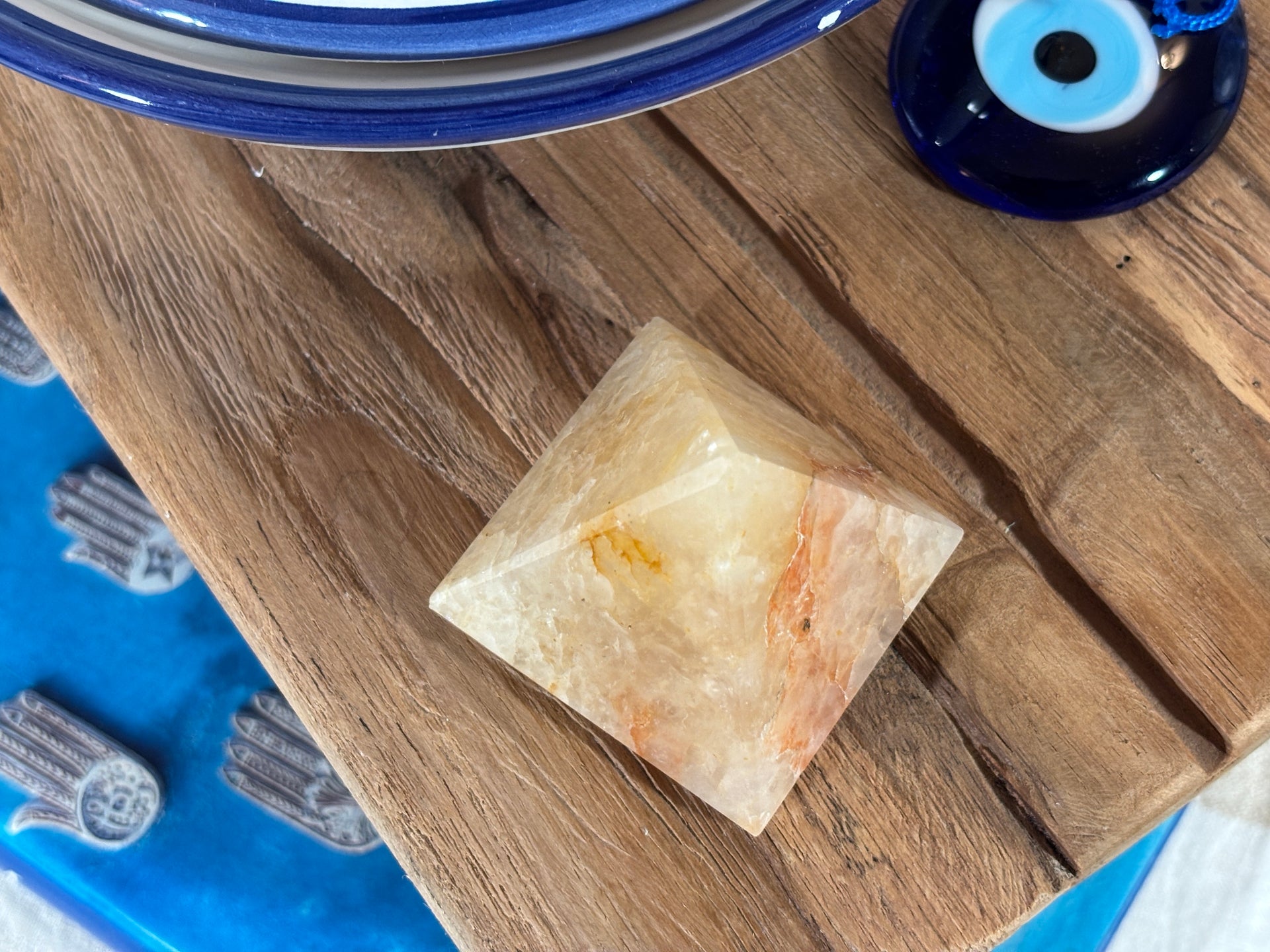 Golden Quartz Pyramid