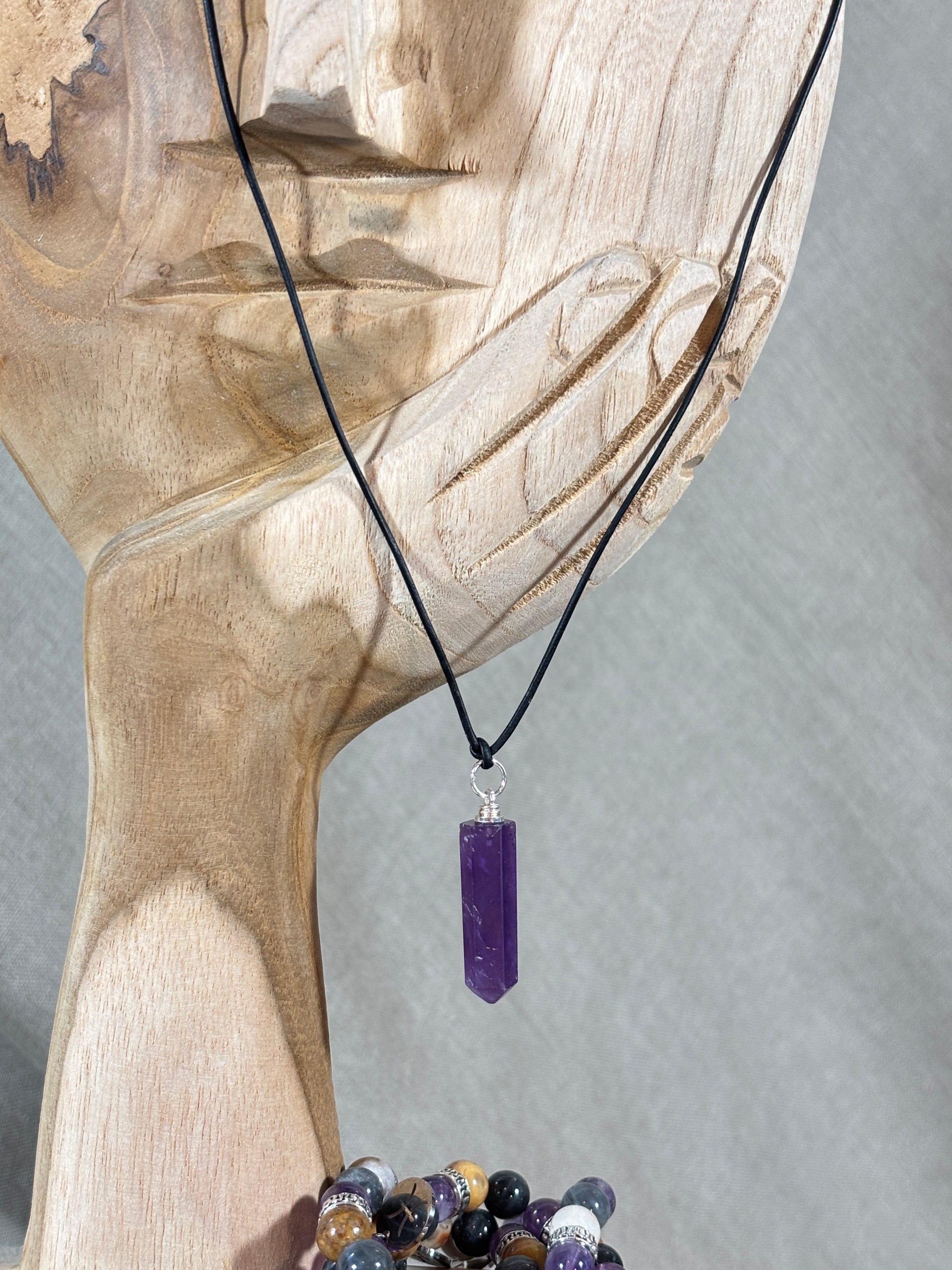 Point Pendant in Amethyst